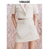 VIMAGE纬漫纪2024夏季新款时尚高腰显瘦短裙V2106725 商品缩略图3