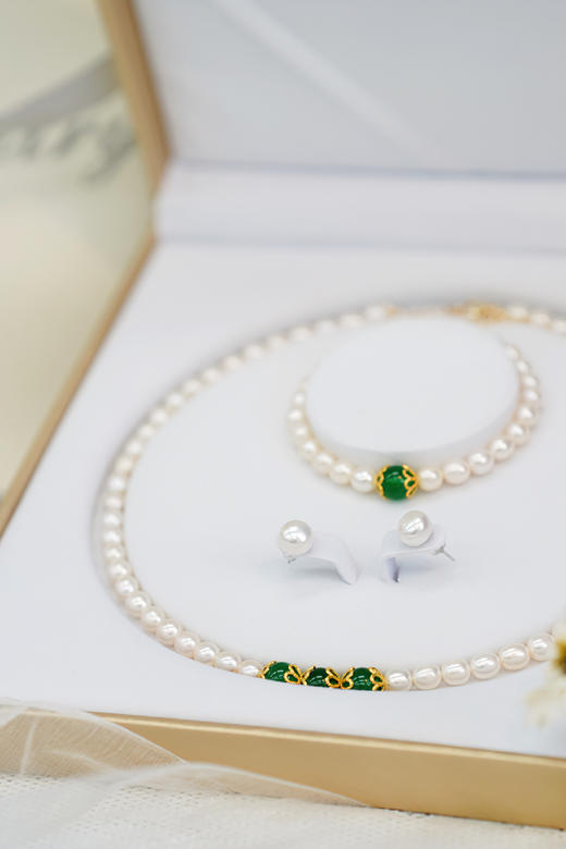  慢婕淡水珍珠礼盒三件套 「假一罚三」 商品图1