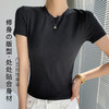 夏季薄款高弹修身显瘦打底T恤圆领短袖上衣女时尚内搭可外穿24311#百搭螺纹短袖 商品缩略图1