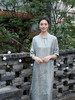 盛唐婧 |提花真丝缎斜襟连衣裙 商品缩略图4