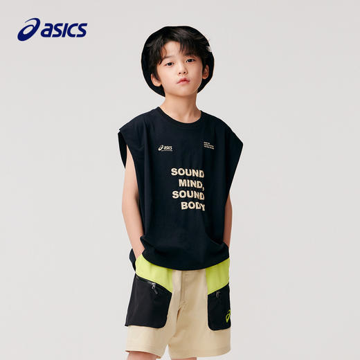 ASICS/亚瑟士童装2024男童日式短袖背心夏季宽松弹性运动舒适背心 商品图1