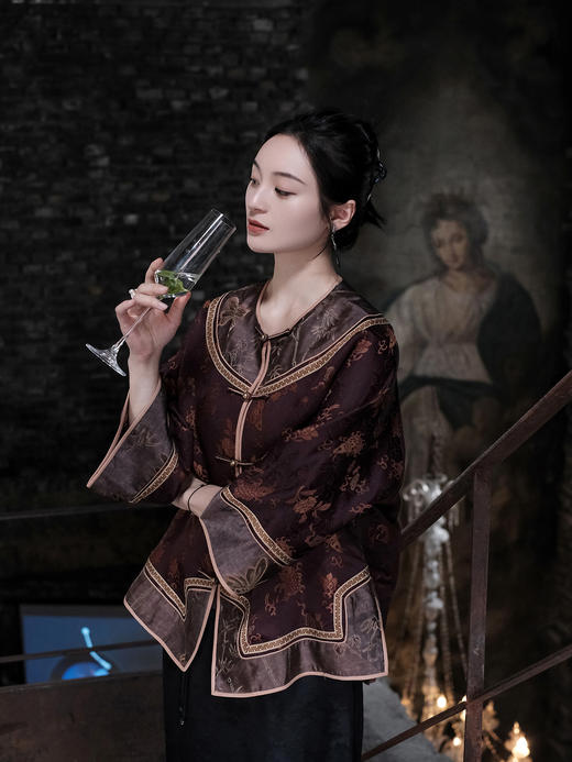 下架 |盛唐婧 |重缎真丝老宋锦金鱼纹外套 商品图7