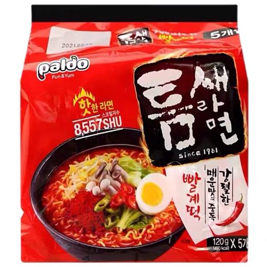 八道缝隙l拉面辣味(120gx5)팔도 틈새라면 빨계떡 商品图0