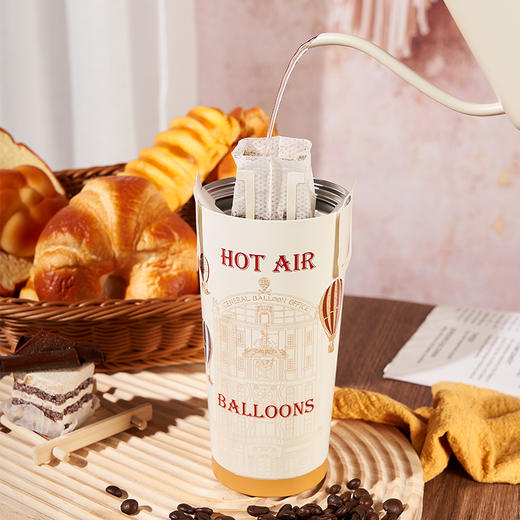 大英博物馆 欧洲文化艺术系列 热气球 便携咖啡 保冷 保温杯 内胆316不锈钢 外壳304不锈钢 容量500ml 商品图2