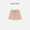COCO ZONE 通勤风纯色绣花短裤松紧腰系绳裤子23C18913 商品缩略图0