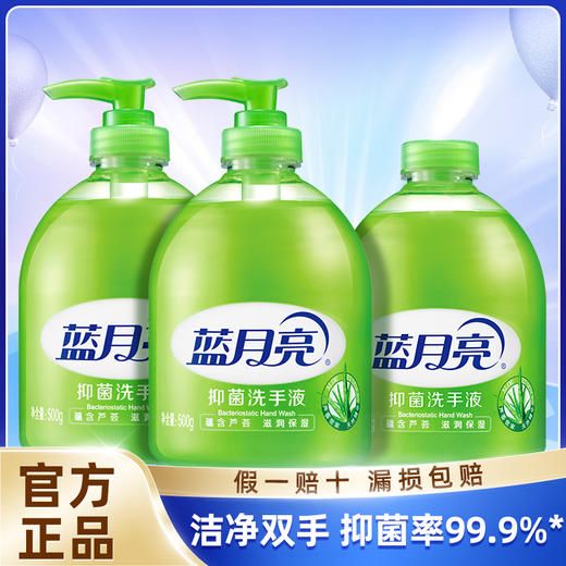 蓝月亮丨芦荟抑菌洗手液500g*2+芦荟洗手液瓶补500g 商品图0