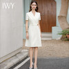 IWY/米白色收腰西服裙正式场合连衣裙女公务员上班族职业装时尚减龄Q1091 商品缩略图3