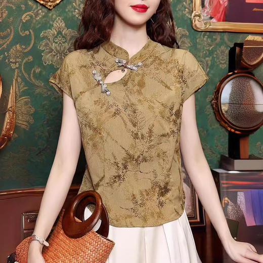 新中式改良国风盘扣衬衫KQL-310H2241 商品图2