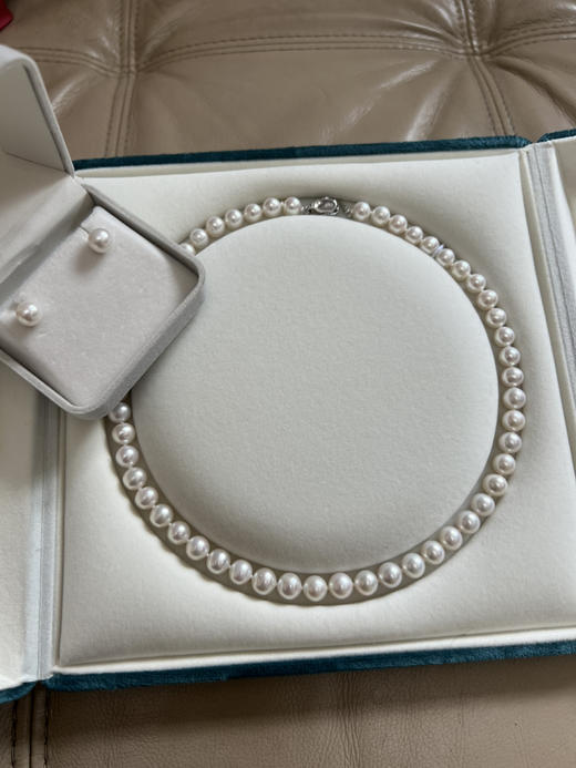 56-2顶配 淡水无核珍珠 7.5-8.5mm高品质串珠 带证书 媲美花珠 更干净 商品图2