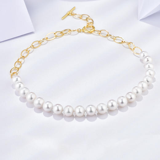 ALLOVE摩登淡水珍珠项链，优雅美丽，新颖设计，时尚大方 商品图1