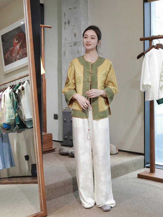 盛唐婧 |重缎真丝宋锦龙团纹外套 商品图8