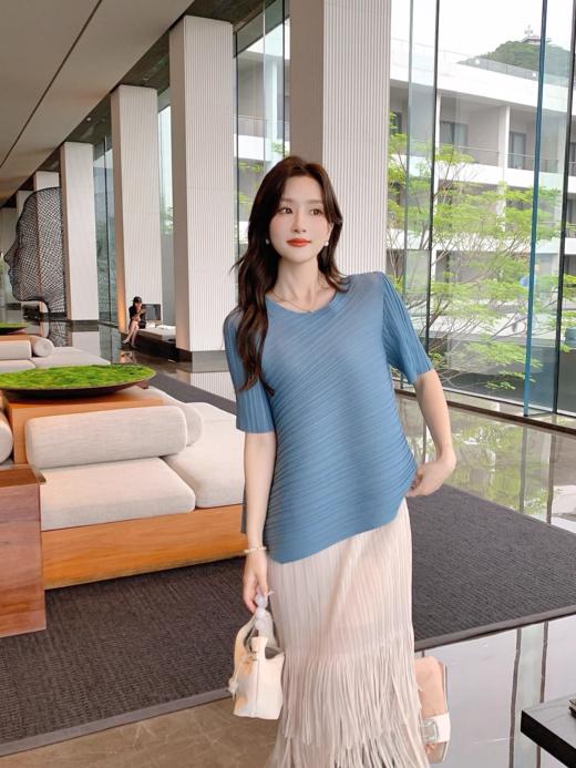 张心子【气质拿捏】法式名媛肌理感上衣女短袖夏季新款洋气小衫潮 U2404095 商品图10