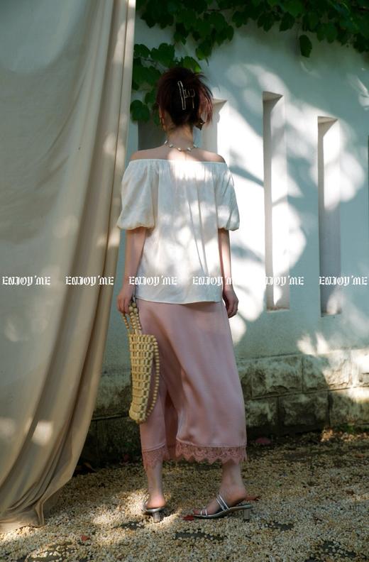 【门店同款】ENJOY夏季提花一字领两穿上衣 157503888 商品图4