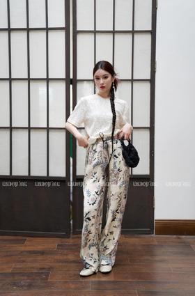 【门店同款】ENJOY夏季云敛-艺术感印花长裤 157500943