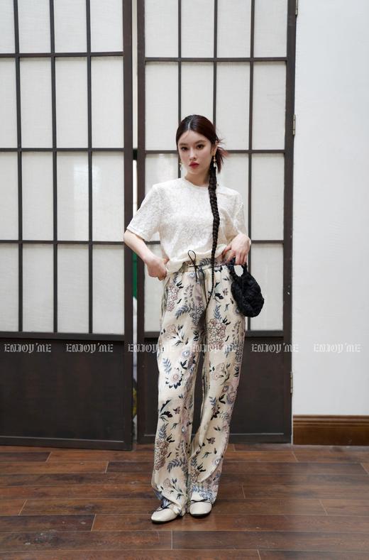 【门店同款】ENJOY夏季云敛-艺术感印花长裤 157500943 商品图0