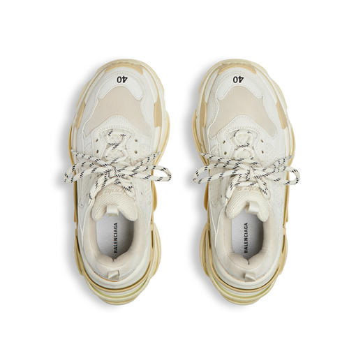 BALENCIAGA 巴黎世家 女士 Triple S 网布运动老爹鞋 白色 524036 W2CA1 9000 商品图3