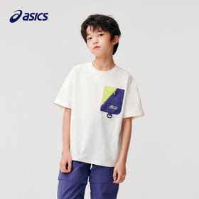 ASICS/亚瑟士童装2024儿童短袖T恤夏季吸湿速干运动舒适防晒短袖