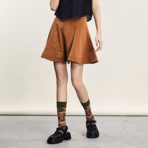 谜底伞型半身裙2024年夏季新品学院风少女感高腰超短裙242MB0512 商品图1