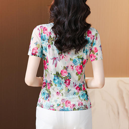 新款中年妈妈短袖T恤KQL-E73N8239 商品图3