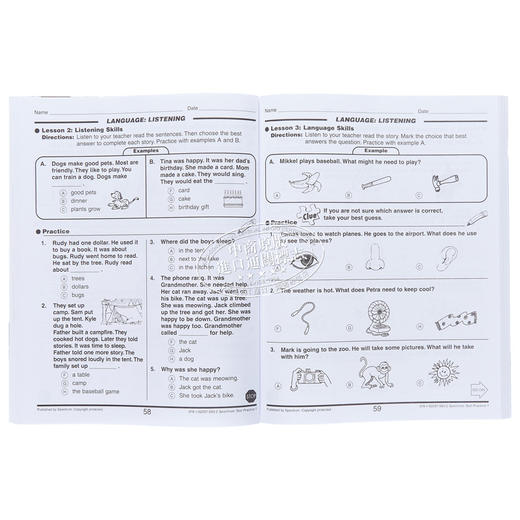 【中商原版】美国新课标教辅 光谱练习册 Spectrum Test Practice Grade 1-7 美国Carson Dellosa 英语测试练习系列 1-7年级 商品图3