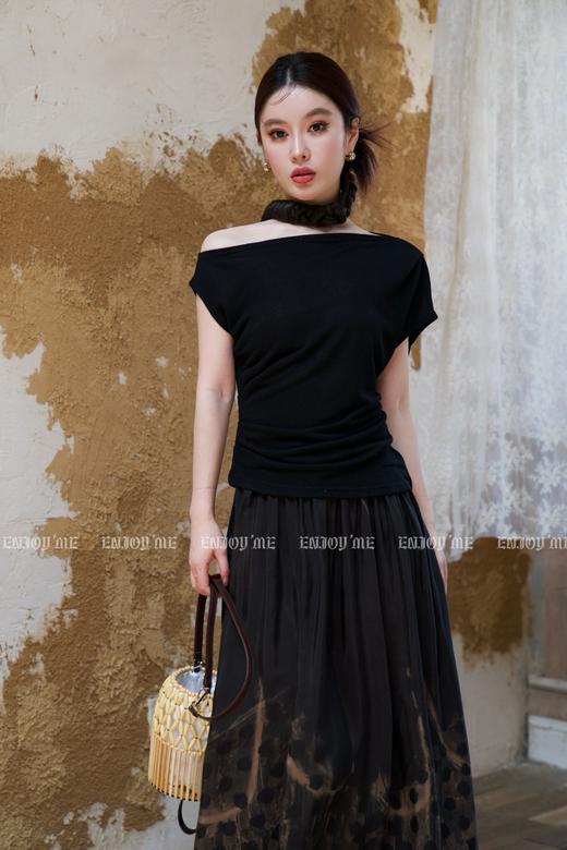 【门店同款】ENJOY夏季云敛-水墨生香斑点长半裙 157453112 商品图5