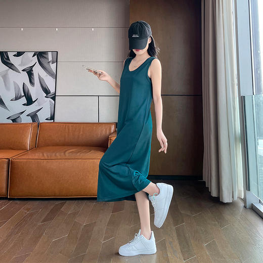 百媚生工艺背心裙显瘦针织吊带连衣裙G51 商品图1