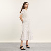 谜底连衣裙短袖女2024夏季新品小清新浪漫植绒提花长裙242ML0578 商品缩略图1