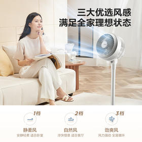 艾美特（AIRMATE）【涡轮换气】空气循环扇 小飓风 家用节能 电风扇 台立式桌面落地扇 3D摆头 纳凉换大风量电扇 FA20-X87