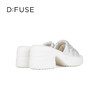 D:FUSE迪芙斯2024夏新款云感厚底膨胀感宽面烫钻凉拖鞋DF42110216 商品缩略图5