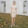 IWY/高端美容院工作服女杏色接待工装夏季短袖V领假两件职业连衣裙Q1110 商品缩略图1