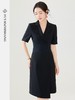 IWY/扶摇系列 黑色夏季高级感新中式拼接西装裙FYQ314 商品缩略图1
