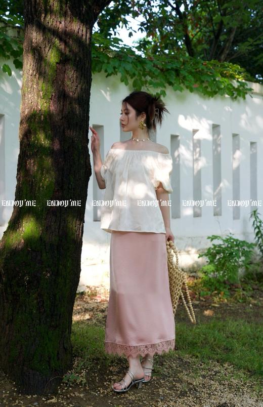 【门店同款】ENJOY夏季提花一字领两穿上衣 157503888 商品图5