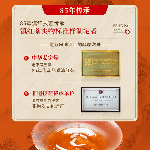 凤牌茶叶 红茶 云南凤庆滇工夫金芽红茶100g精致礼盒夜宴图 商品图5