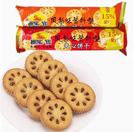 亨裕凤梨果酱夹心饼干100g 商品图0