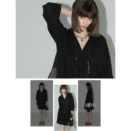 COCOBELLA松弛感穿搭轻薄遮阳衬衫女宽松休闲气质衬衣SR3025C 商品图1