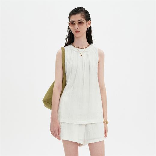 SELFWHO莱赛尔混纺吊带背心女夏2024新款清凉透气慵懒度假风上衣 商品图2