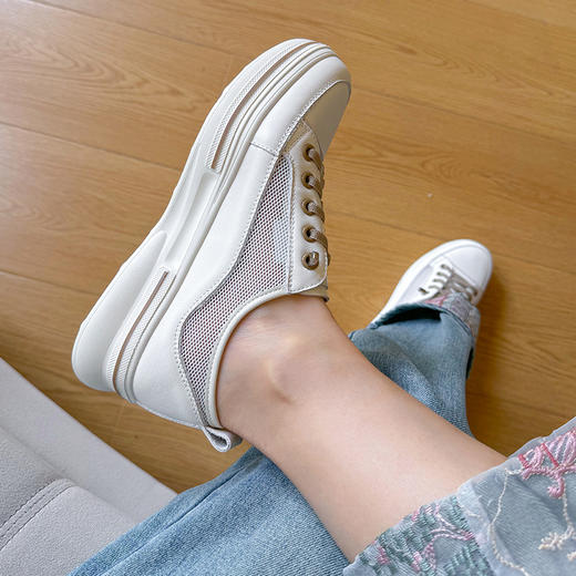 【水上漂网面小白鞋 超级百搭王】鞋面头层牛皮+内里鞋垫头层羊皮，超轻，超舒服 商品图4