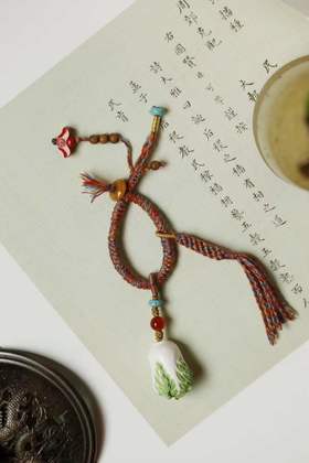 百财°鹿角钥匙扣挂件