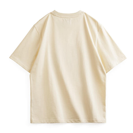 马登米白色刺绣短袖纯棉复古宽松T恤大版半袖圆领oversize上衣女 商品图6