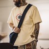 马登工装 美式复古守护之眼刺绣T恤米白色重磅纯棉短袖体恤衫男夏 商品缩略图0