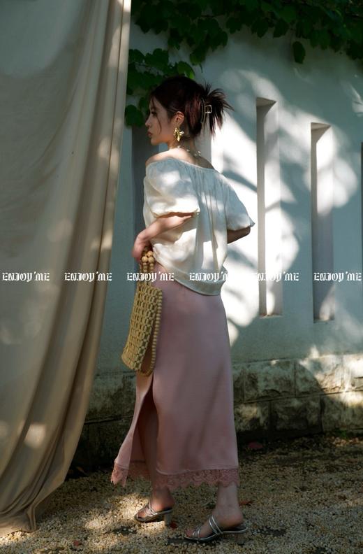 【门店同款】ENJOY夏季提花一字领两穿上衣 157503888 商品图1