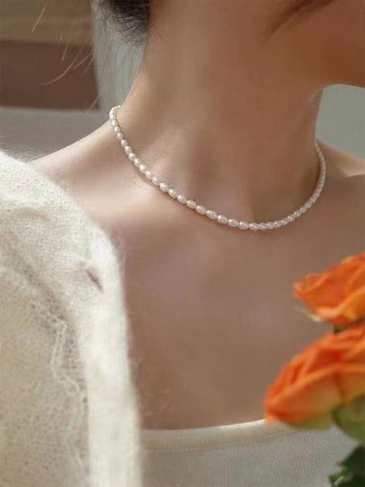 赵露思同款小米珠项链 淡水珍珠 商品图4