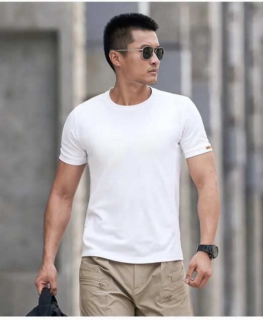 2023夏季新品T恤龙牙秘战短袖圆领T恤加强版吸汗透气运动百搭白T 商品图4