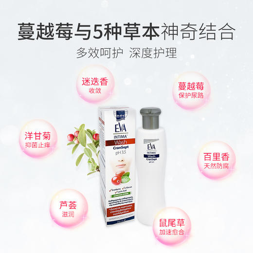 【专属】希腊EVA蔓越莓私处护理液 萃取植物精华 孕妇级私处护理私密保养 滋润止痒去异味 ​​250ml 商品图4