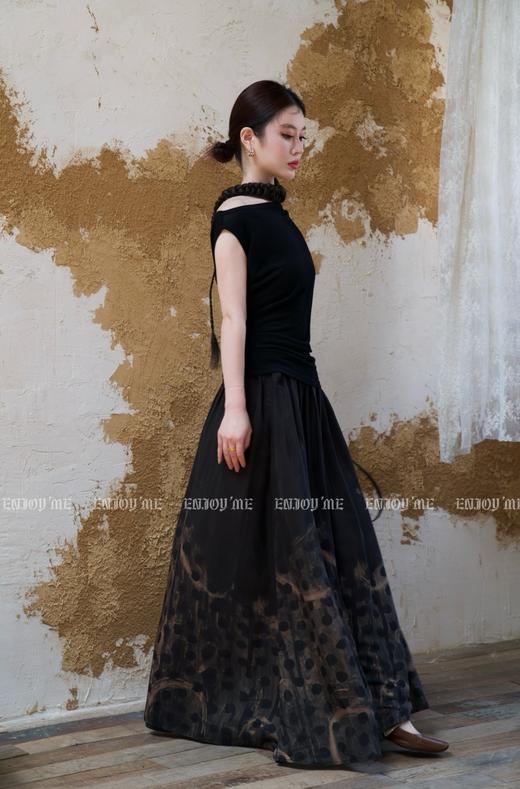 【门店同款】ENJOY夏季云敛-水墨生香斑点长半裙 157453112 商品图2