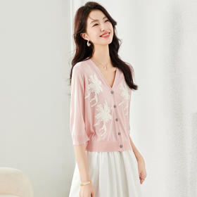 薄款外搭防晒披肩，中式上衣半袖冰丝针织外套CC- 16-6872