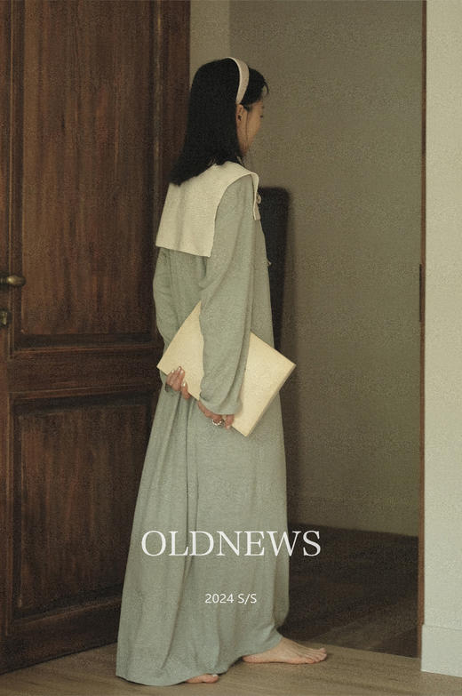 鼠尾草绿汉麻/棉及地长裙 - 愿你舒适 商品图2