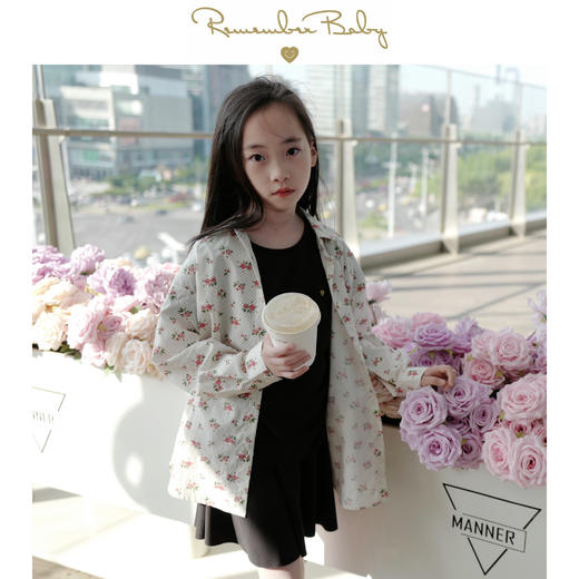 现货 / ROSE ROSE | 法式波点玫瑰系列 - 长袖衬衫防晒外套 柔和白 商品图0