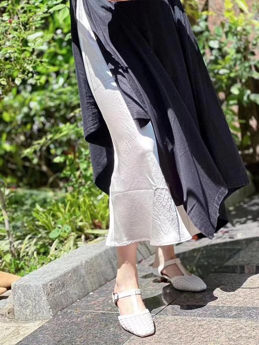 westory夏季新款包头小低跟后空鞋穆勒拖鞋W24AH57691 商品图5