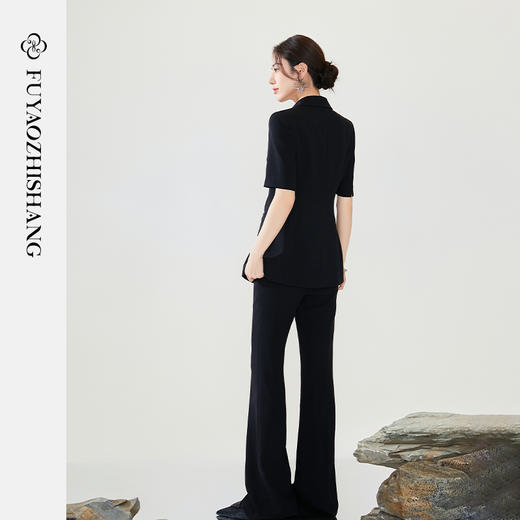 IWY/扶摇系列黑色夏季新中式国风盘扣西装套装FYCP313 商品图4